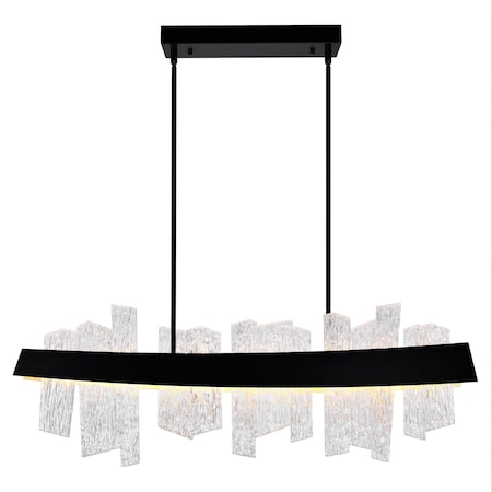 Cwi Lighting Guadiana 39 in LED Black Chandelier 1246P39-101